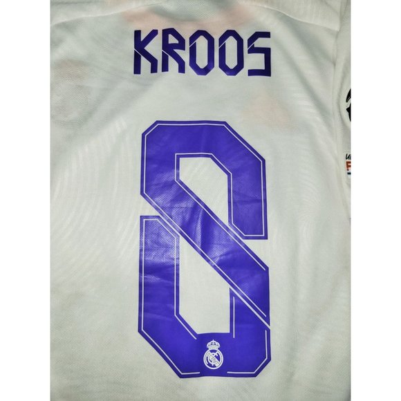 Kroos Real Madrid 2021 2022 UEFA FINAL Home Soccer Jersey Shirt XL SKU# GQ1359 - Picture 4 of 8